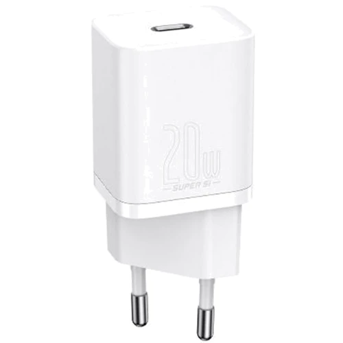 Зарядний пристрій Baseus USB-C Wall Charger Super Si 20W White with Cable USB-C to Lightning (TZCCSUP-B02): Кабель в комплекті Lightning