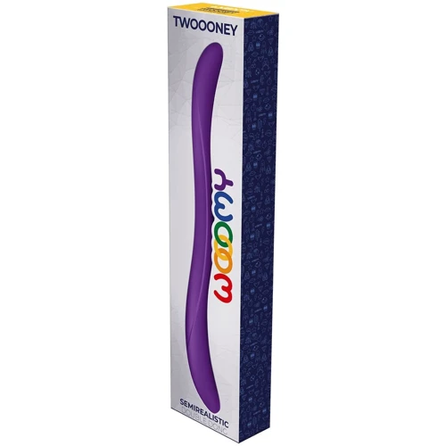 Фаллоимитатор двойной Wooomy Twoooney Semirealistic Double Dong Purple