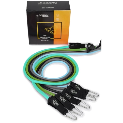 Эспандер Cornix набор трубчатых 5 шт 4.5-13.6 кг XR-0256
