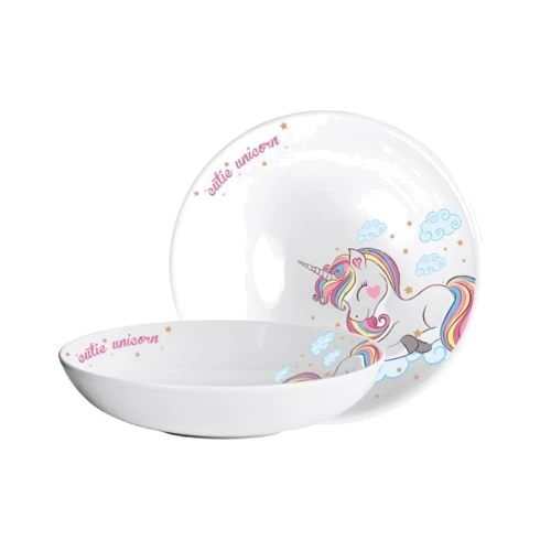 Тарелка Галерея стекла и фарфора суповая Cutie Unicorn Bone 20.3 см (75001309): Тип Тарелка