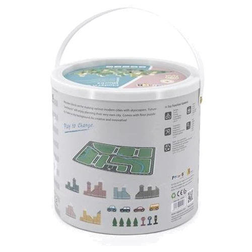 Деревянный конструктор Viga Toys PolarB Город 56 эл (44040) фото 12