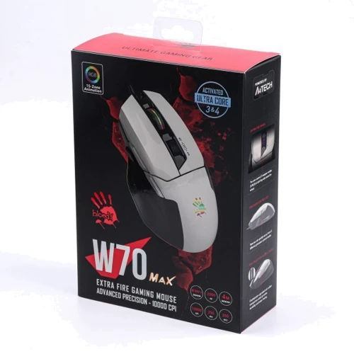 Мышь A4Tech W70 Max Bloody (Panda White): Вес 74 х 126 х 43