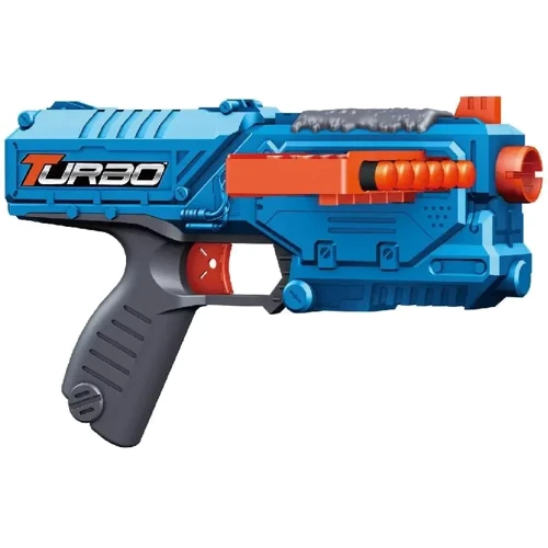 Іграшковий пістолет Turbo Attack Force з боковим магазином та м'якими патронами 10 шт. (ВТ318): Виробник Turbo