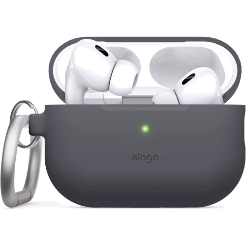 Чехол для наушников Elago Silicone Hang Case Dark Gray (EAPP2SC-HANG-DGY) for Apple AirPods Pro 2