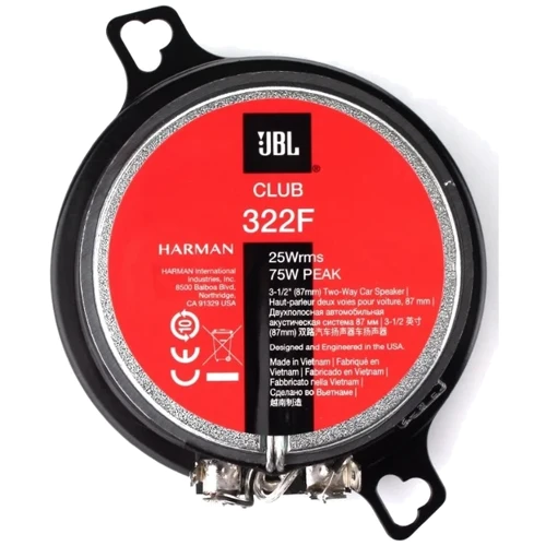 Автоакустика JBL CLUB 322F: Тип коаксиальная автоакустика