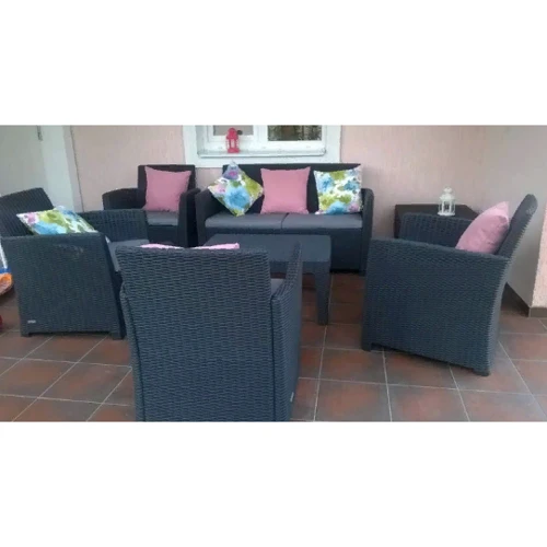 Allibert Mia with cushion box Графит: Форма стола Прямоугольная