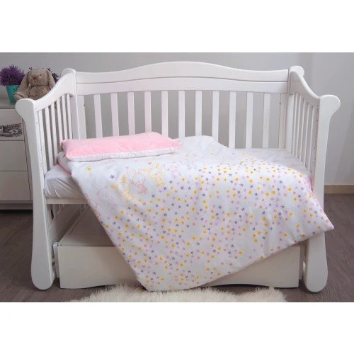 

Сменная постель 3 эл. Twins Eco Line New 3091-E-023, Bunnies pink, розовая