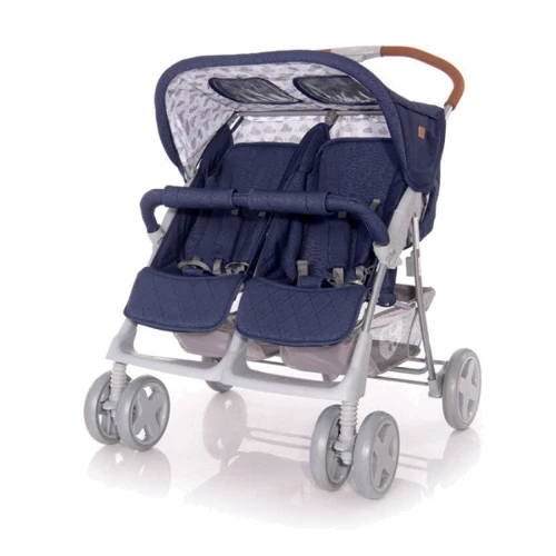 Коляска для двойни Lorelli TWIN (dark blue clouds): Тип коляски коляска для двойни