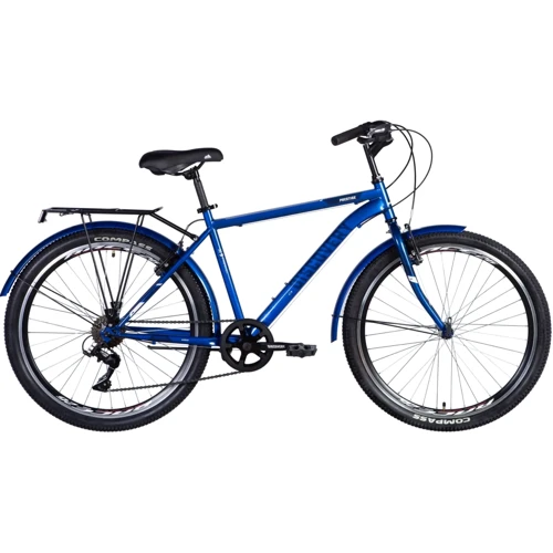 Велосипед Discovery ST 26" PRESTIGE MAN Vbr рама з багажником задній St з крилом St 2024 (синій) (OPS-DIS-26-586)