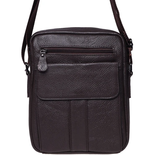 Мужская сумка планшет Borsa Leather коричневая (K18154-brown)