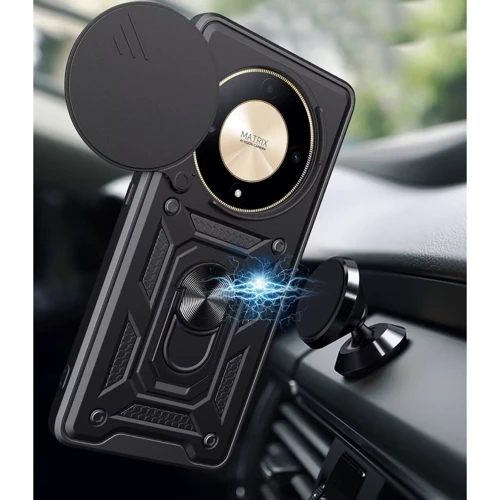 Чехол для телефонов BeCover Military Black for Honor Magic5 Lite 5G (710996): Материал TPU (термополиуретан) и пластик