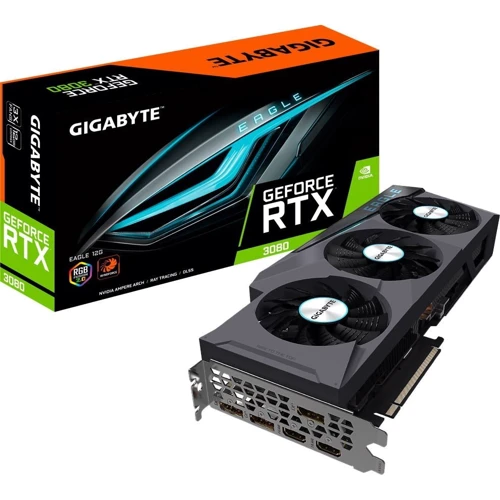 Видеокарта GIGABYTE GeForce RTX 3080 EAGLE 12G (GV-N3080EAGLE-12GD): Объем памяти, Гб 12