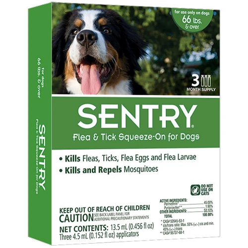 Капли на холку Sentry от блох, клещей и комаров для собак весом более 30 кг (23654)