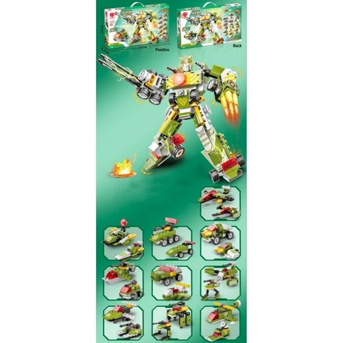 Конструктор Super Mecha 20 в 1 робот-трансформер 259 деталей (XJ-817A)