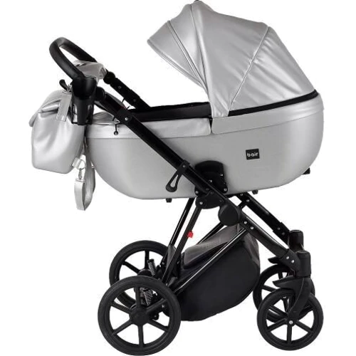 Коляска 2 в 1 Bair Infinity кожа 100% BI-03 silver (серебро перламутр): Материал колес резина