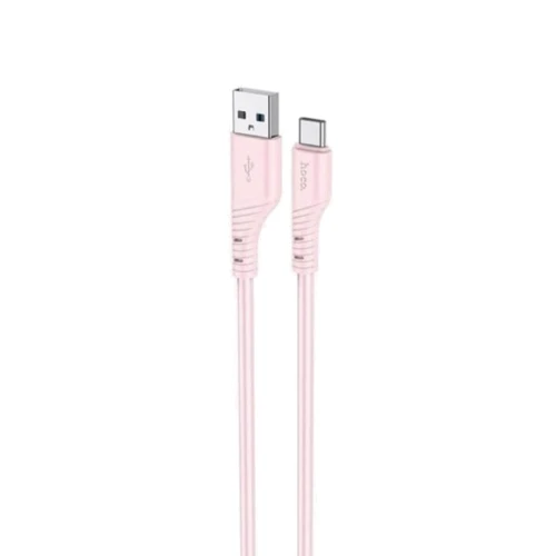 Кабель Hoco USB Cable to USB-C X97 Crystal 2.4A 1m Light Pink