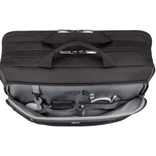 Сумка для ноутбуков Wenger 17" XE Brief Black: Вместимость ноутбук, блок питания, аксессуары