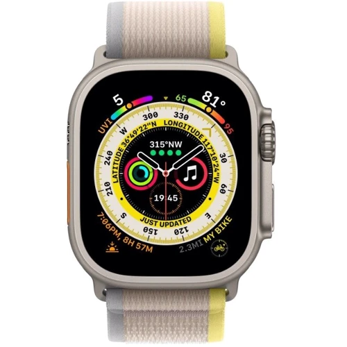 Аксесуар для Watch Apple Trail Loop Yellow/Beige Size S/M (MQEG3) для Apple Watch 44/45/49mm: Сумісність Apple Watch 49mm, Apple Watch 45mm, Apple Watch 44mm