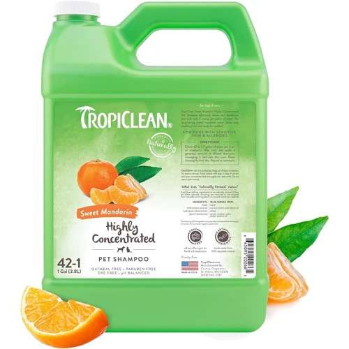 Шампунь Tropiclean Сладкий мандарин для собак и кошек концентрат 1:42 дезодорирующий 3.8 л (202665)