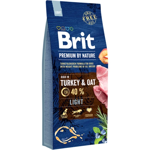 Сухой корм Brit Premium Dog Light для собак с избыточным весом 15 кг (8595602526604)