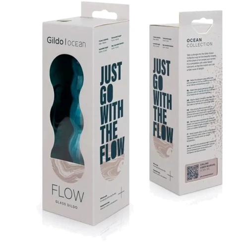 Стеклянный дилдо Gildo - Ocean Flow Glass Dildo