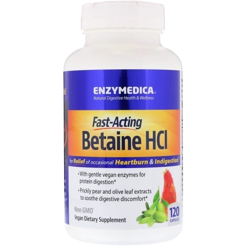 Enzymedica Betaine HCL, 120 Capsules (ENZ-10081): Тип Бетаина гидрохлорид