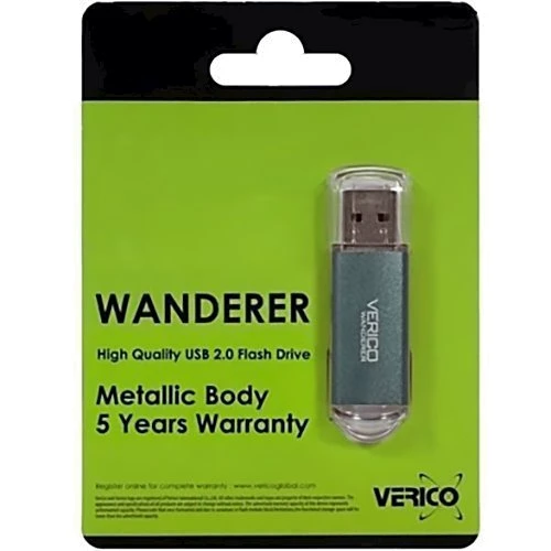USB-флешка Verico 16GB Wanderer Sky Blue (1UDOV-M4SEG3-NN): Объем памяти 16 GB