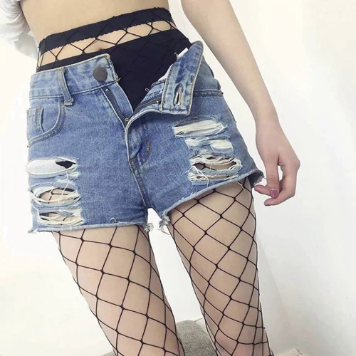 Колготки в крупную сетку NDS W24 Black One Size (23548)