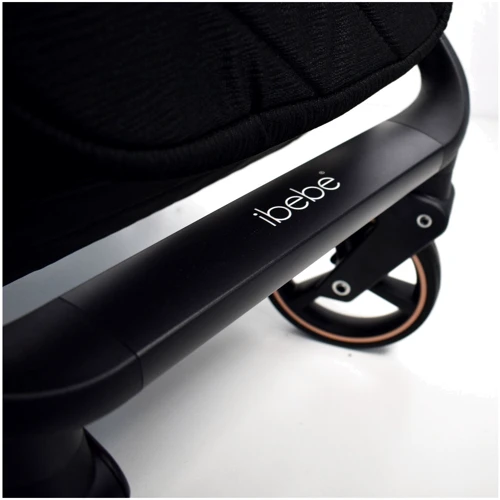 Универсальная коляска 2 в 1 Ibebe Ice 02 (02 BLACK / chrome frame): Ширина шасси 58