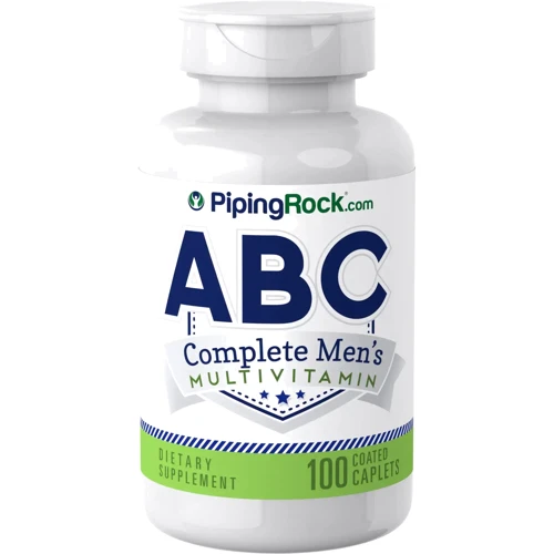 Piping Rock ABC Complete Men's Multivitamin 60 Coated Caplets Мультивітамінний комплекс ABC для чоловіків