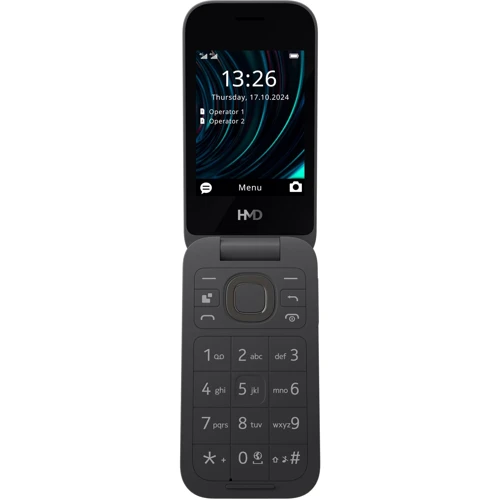 Мобильный телефон HMD 2660 4G FLIP Dual Sim Black (UA UCRF): Дисплей 2.8" (240x320) + 1.77"