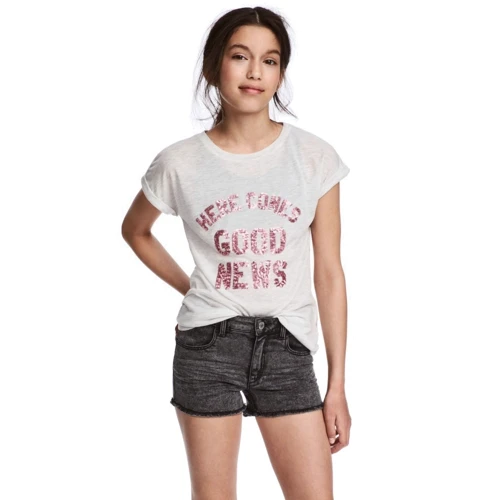 Футболка H & M 7Z5070776 134-140 см світло-сіра: Розмір 134