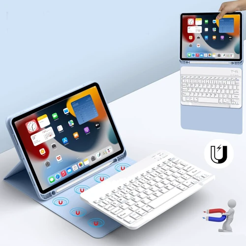 Аксессуар для iPad BeCover Case Smart Keyboard Light Blue for iPad Air (2020-2025) (711397): Материал полиуретан