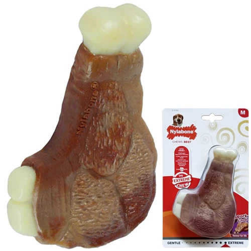 Жевательная игрушка Nylabone Extreme Chew Pork Chop для собак со вкусом свинины M до 16 кг 13x9x1.7 см