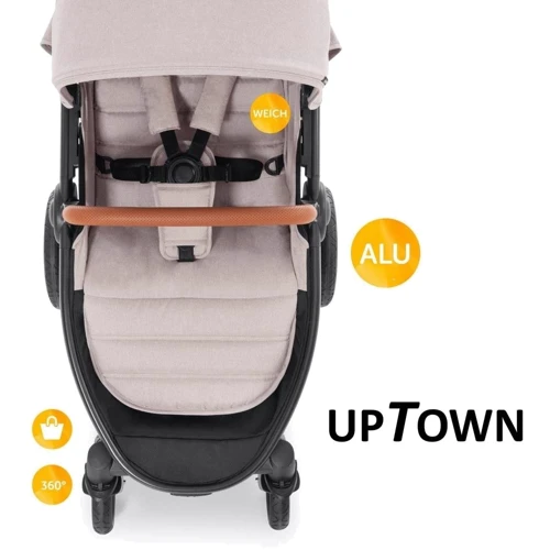 Коляска прогулочная Hauck Uptown Melange Beige (14829-7): Материал колес резина