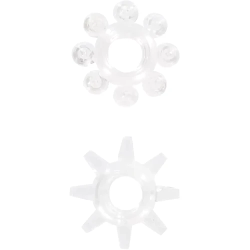 Набір із 2 шт кілець на пеніс Toy Joy - Power stretchy Rings Clear (10459-CLEAR)