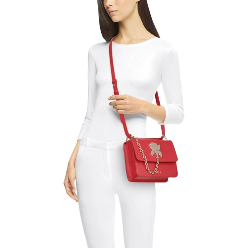 Жіноча сумка крос боді Furla Tuberosa Mini Crossbody червона (WB00168MSD000RUB00): Фактура матова, Зерниста