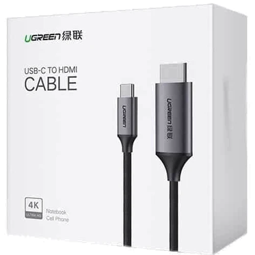 Кабель Ugreen Cable HDMI M для USB-C 1.5m Grey/Black (50570): Довжина 1.5 м