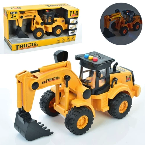 Экскаватор: инерция, подвижные детали, звук, свет (584-4): Производитель Noname