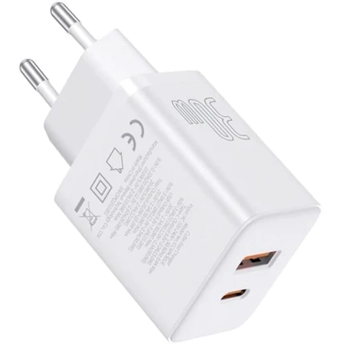 Зарядное устройство Baseus Wall Charger Cube Pro USB-C+USB 30W White (P10111404213-00): Кабель в комплекте отсутствует