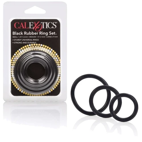 CalExotics Rubber Ring - 3 Piece Set - набор эрекционных колец