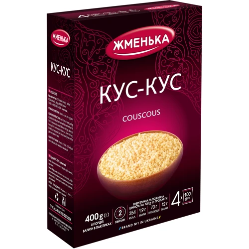 Кус-Кус пшеничный Жменька в пакетиках для варки 4х100 г (4820152180063)
