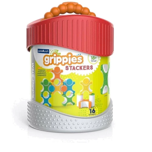 Конструктор Guidecraft Grippies Stackers, 16 деталей (G8313): Рекомендуемый возраст от 2 лет