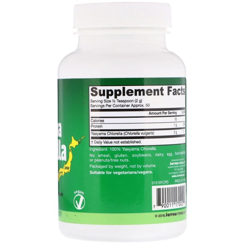 Jarrow Formulas, Yaeyama Chlorella Powder, 3.5 oz (100 g) (JRW17002): Форма випуску порошок