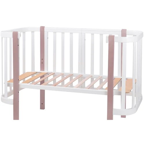 Кровать Babyroom Луна 120x60 набор 80x60 белый / капучино (680870)