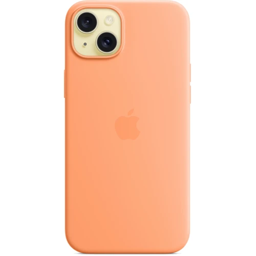 Чехол для iPhone Apple iPhone 15 Plus Silicone Case with MagSafe - Orange Sorbet (MT173ZM/A): Материалы Силикон