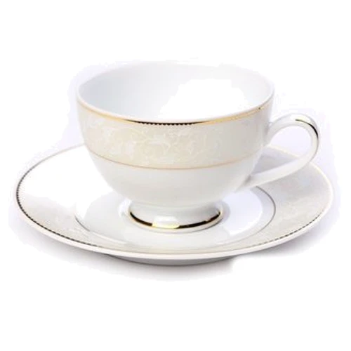 Чашка з блюдцем DPL Winter Gold Ivory 5082