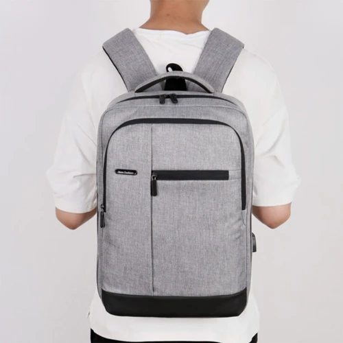 Мужской рюкзак Remoid серый (brvn02-gray): Тип ручки Плечевой ремень, Короткая ручка