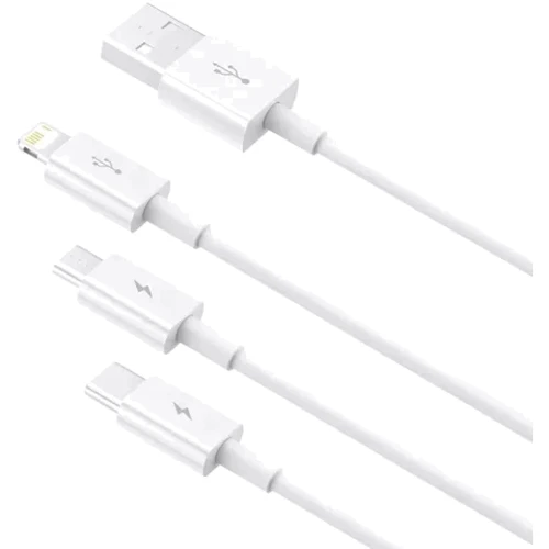 Кабель Baseus USB Cable to Micro USB/Lightning/Type-C Superior Series Fast Charging Data 3.5A 1m White (P10320105221-00) фото 8