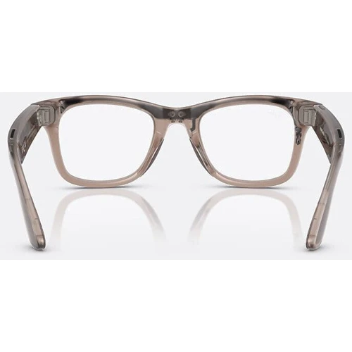Смарт-окуляри Ray-Ban Meta Wayfarer Shiny Warm Stone- Transitions Clear/Watermelon Red size M (RW4006 6705P5 50-22) фото 3